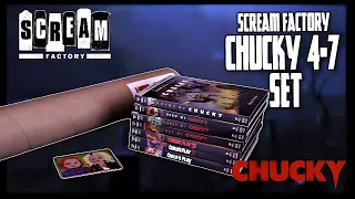 Scream Factory Chucky 4-7 Movie Set With Posters and Prism Sticker Unboxing @TheReviewSpot