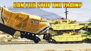 CAN 100+ VEHICLES STOP THE TRAIN IN GTA 5?