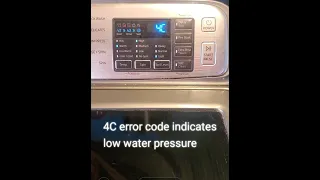 What does 4C or 4E code mean on a Samsung Washer machine