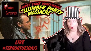 FIRST TIME WATCHING "Slumber Party Massacre" LIVE #TerrorTuesdays Reactions + ARE YOU PSYCHIC & AMA!