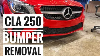 13-19 Mercedes cla 250 front bumper removal