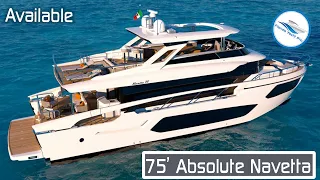 75' Absolute Navetta 2023 - Available coming to Florida from Italy |  Overview