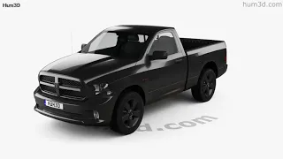 Dodge Ram 1500 Regular Cab Express Blackline 2017 3D model by Hum3D.com