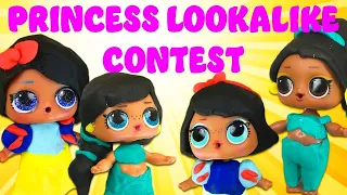 LOL Surprise Dolls Disney Princess Snow White and Jasmine Play-Doh Contest! | LOL Dolls Families