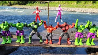 SPIDERMAN VS HULK, POWER RANGERS KALAH DAN JATUH KE SUNGAI, IRON MAN KALAH SAMA VEMOM