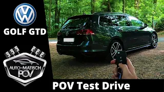 VW Golf Variant GTD 184 PS | 2020 Review POV-Test-Drive 4K| Sportliches Familienauto unter 15.000 €