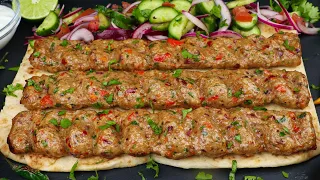 NEW Turkish Kebab With Special Seasoning, Turkish Chicken Adana Kebab Recipe With Homemade SKEWERS