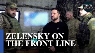 Zelensky meets troops near front line