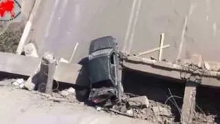 Взорван мост! Горловка, Гольмовский поворот Румянцево. 24.07.2014