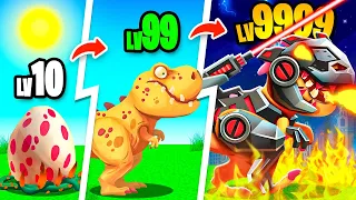 Evolving BABY DINO to GOD DINO in Dino Bash