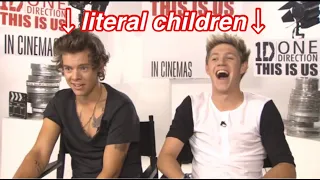 niall and harry acting like children for 4 minutes straight