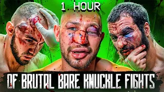 1 Hour Of The Most Brutal BARE KNUCKLE - KO's & Slugfests