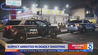 Suspect arrested in connection with fatal shooting at Hawthorne restaurant