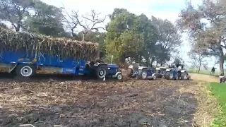 4 New Holland Tractors Dragging BIG 500 Quintal Trolley ★ JATT DA TRACTOR Video HD