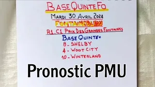 Pronostic PMU Quinté mardi 30 avril 2024 / quinté calcul/ arrivée Quinté+ aujourd'hui