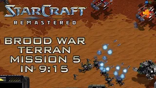 StarCraft Remastered Broodwar Terran Mission 5: Emperor's Fall (Speedrun / Walkthrough)