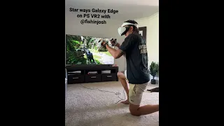 PlayStation VR2 on PS5 playing Star Wars galaxy’s edge with @fishinjosh #psvr2 #ps5 #vr
