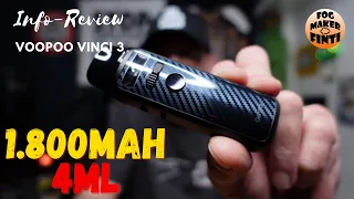 Voopoo Vinci 3 Mod Pod Kit | 1.800mAh 4ml | Info Review