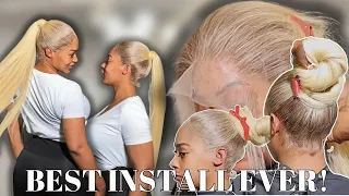 STEP BY STEP 360 Frontal Wig Install |how to do widows peak | how to cut lace