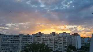 Sunny sunset/The city is sleeping/beauty of nature/Time lapse/город спит/солнечный закат/sunset