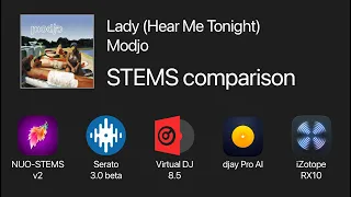 STEMS comparison (Lady) - NUO-STEMS 2.0.0, Serato 3 beta, Virtual DJ, djay Pro AI, iZotope RX 10