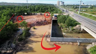 Part2, Next Day Work! Land Fill Around Canal Process Quickly by Both Dozers Showing Their Skill's