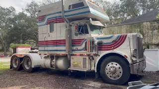 15 Years In A Barn, The Ride Home - 1982 Peterbilt 359 Pace Truck, Rare LivLab Sleeper, One Owner