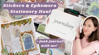 JOURNALSAY Haul + Junk Journal With Me! ✨ Stickers, Ephemera, Cutting Tools & More