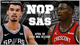 New Orleans Pelicans vs San Antonio Spurs Full Game Highlights | Apr 5 | 2024 NBA Season