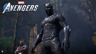 Marvel's Avengers PS4 - MCU Black Panther Suit Combat Gameplay