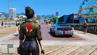 Grand Theft Auto V Real Life Graphics Mod Gameplay Cyberpunk Beautiful Girl ( GTA V )