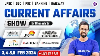 3, 4 & 5 Feb ‍2024 Daily Current affairs | Current Affairs Today | The Hindu Analysis by Bhunesh Sir