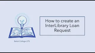 How to use InterLibrary Loan