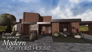 BLOXBURG | Modern Minimalist House | No-Gamepass | Speedbuild(1/2)