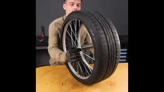 Electric Bike with old car wheel!