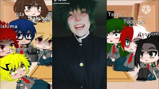 MHA reacts to middle school Deku|| BakuDeku|| sad Bakugou|| none of the TikToks are mine