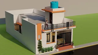 23 by 50 3 Bedroom Car Parking House Design,3D House Elevation,Best House Plan
