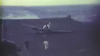 WW2 USS Essex (CV-9) & Japanese Plane Attack, 03/29/1945 (full)