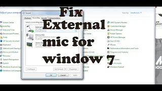 External mic setting windows 7 in Hindi | How to Fix External mic | Why External mic not working