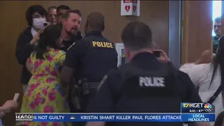 Pro-Palestinian protester arrested at council meeting on April 10