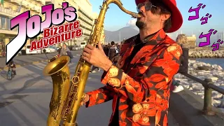 Play GIORNO'S THEME on SAX in public a NAPLES