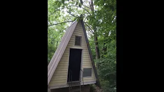 10x10 TINY Off The Grid A frame cabin for cheap