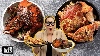 My Singapore crab showdown!... Salted Egg Crab VS Black Pepper Crab | Marion's Kitchen