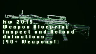 COD MW - Weapon Blueprint Inspect and Reload Animations (Full Series)