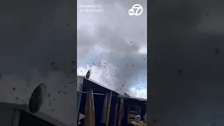 Tornado rips off the roofs of buildings in Montebello