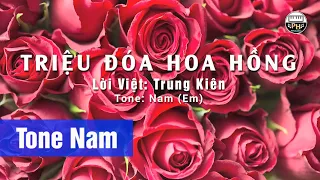 Triệu Đóa Hoa Hồng | Karaoke | Tone Nam | Beat Chuẩn