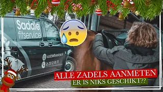 ZADELS AANMETEN!! + ELSA en ROLO hebben GEEN PASSEND ZADEL.. || Paardzoektbaas #Vlogmas