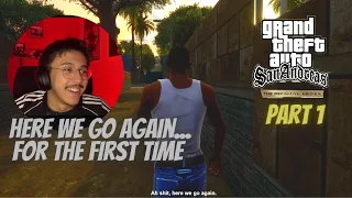 FIRST TIME Playing GTA San Andreas ! Lets Play GTA San Andreas Definitive Edition Part 1