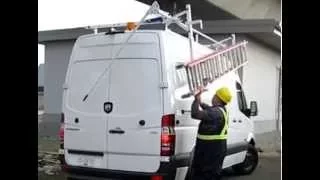 Mercedes Sprinter Van - Drop Ladder Rack Demo - Sterling Fleet Outfitters