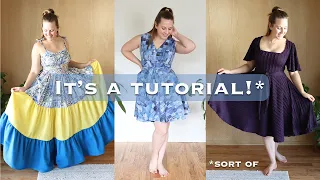 How to Make An Adjustable Split Side Dress (or Two)